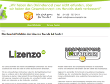Tablet Screenshot of lizenzo-trends24.de